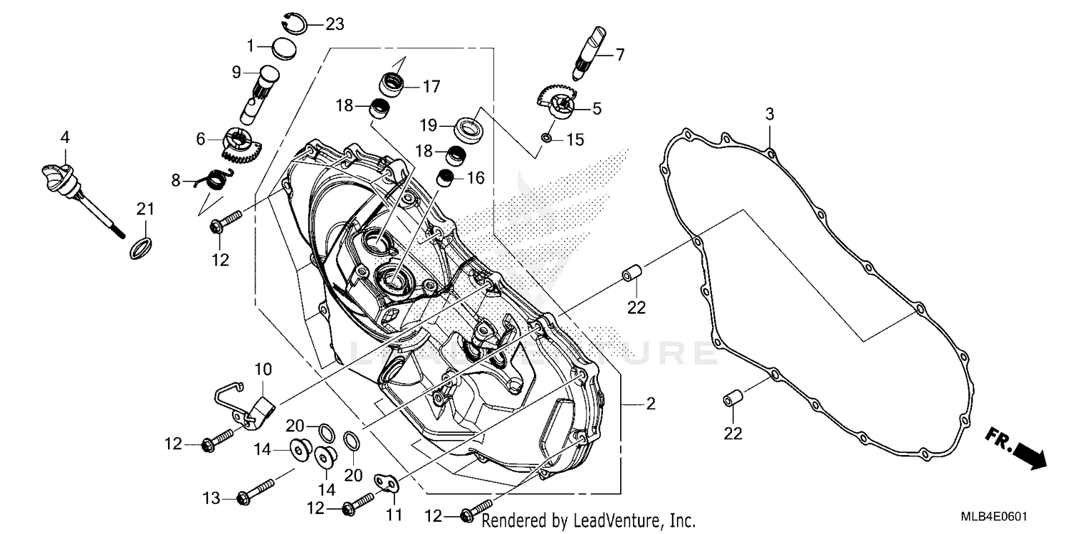 RIGHT CRANKCASE COVER    (E-CLUTCH)