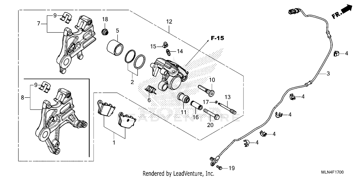 REAR BRAKE CALIPER