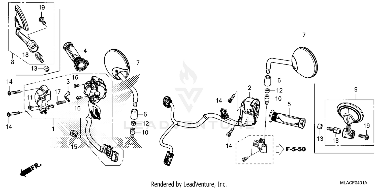 HANDLE SWITCH@MIRROR     (CMX1100D/D2/D3)