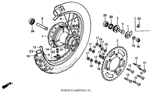 Rear Wheel 85-90 Schematic
