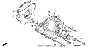 Left Crankcase Cover Schematic