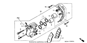 Front Brake Caliper Schematic