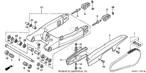 Swingarm ('01-'06) Schematic