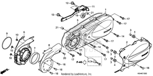 Left Crankcase Cover Schematic
