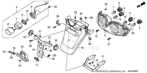 Rear Combination Light + Rear Fender Schematic