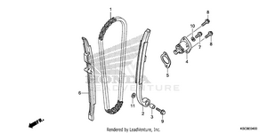 Cam Chain + Tensioner Schematic
