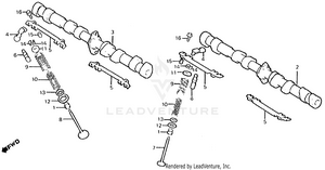 Camshaft + Valve Schematic