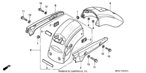 Rear Fender + Grab Rail Schematic
