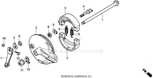 Rear Brake Panel Schematic