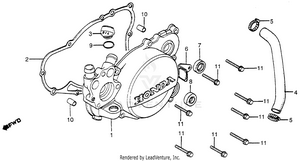 Left Crankcase Cover Schematic