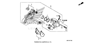 Rear Brake Caliper Schematic
