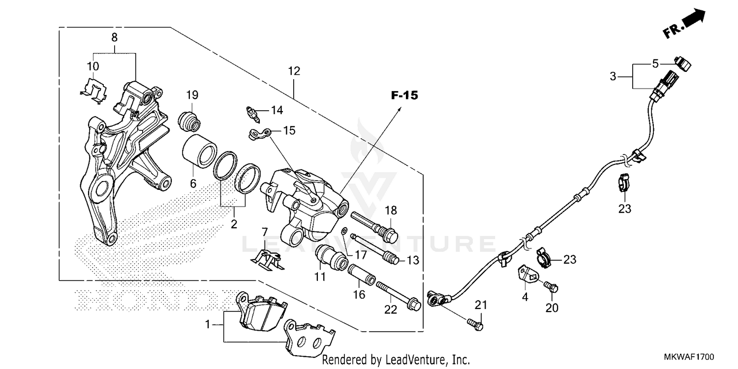 REAR BRAKE CALIPER
