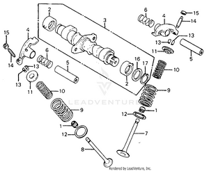 Camshaft + Valve Schematic