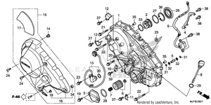 Right Crankcase Cover    (2) Schematic