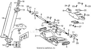 Steering Wheel + Steering Column + Control Levers Schematic
