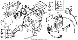 Air Cleaner + Battery 76,78 Schematic