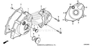 Left Crankcase Cover Schematic
