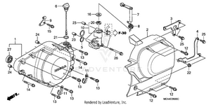 Left Crankcase Cover Schematic