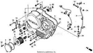 Right Crankcase Cover 85-87 Schematic