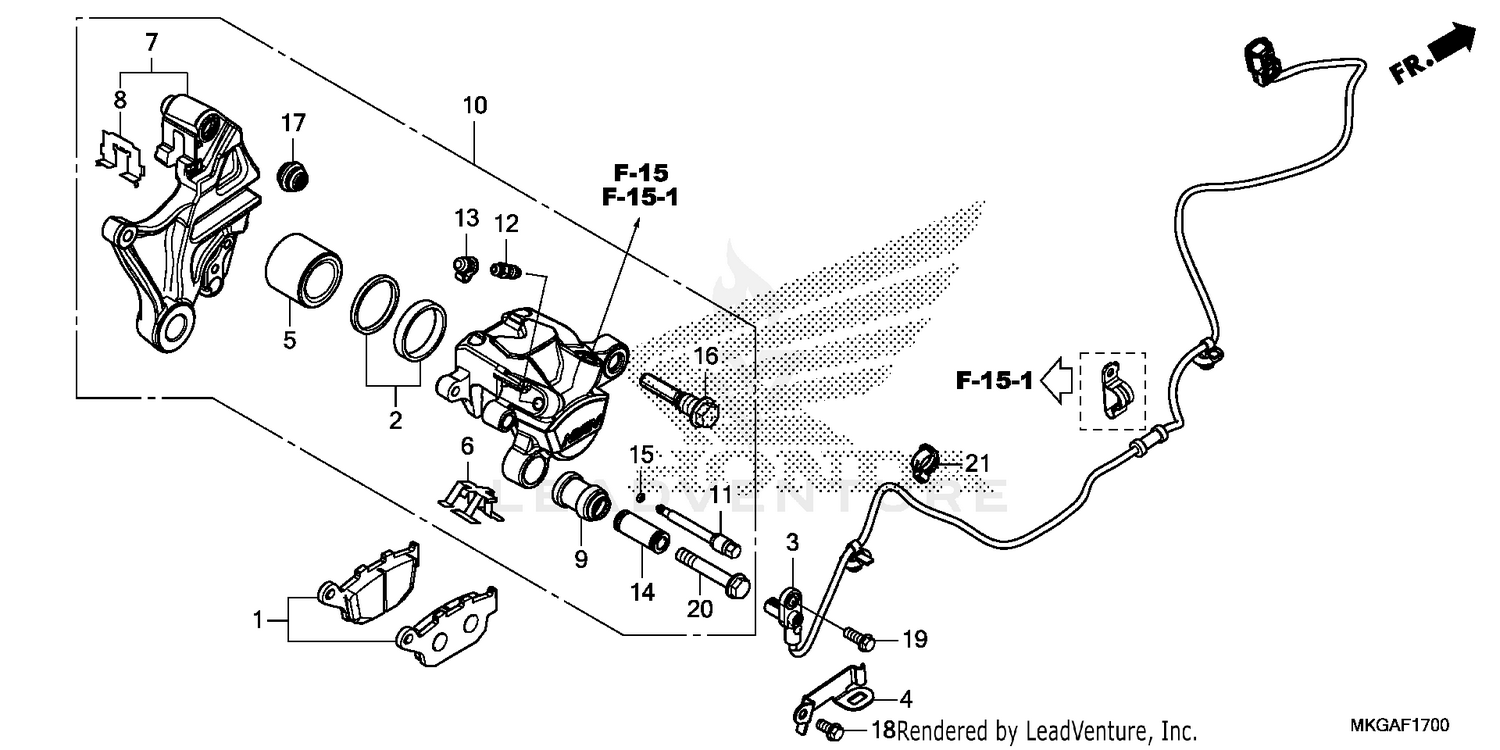 REAR BRAKE CALIPER