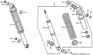 Rear Shock Absorber 76,78 Schematic