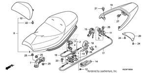 Seat + Rear Spoiler (nss250/nss250a) Schematic