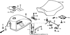 Fuel Tank + Seat Schematic