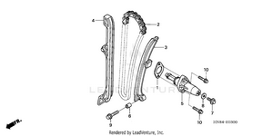 Cam Chain + Tensioner Schematic