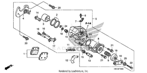 Rear Brake Caliper Schematic