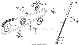 Cam Chain + Tensioner Schematic