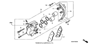 Front Brake Caliper Schematic