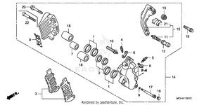 Front Brake Caliper (l.) Schematic