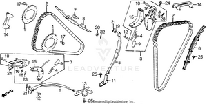 Cam Chain + Tensioner Schematic