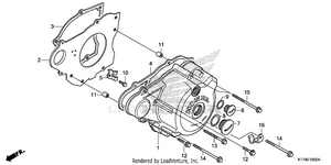 Left Crankcase Cover Schematic