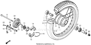 Front Wheel + Front Brake Panel Schematic