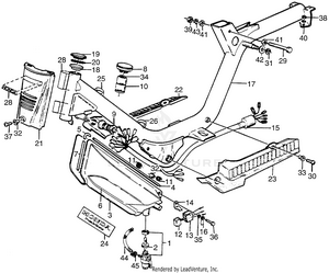Frame + Fuel Tank + Wire Harness Schematic