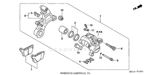 Rear Brake Caliper (2) Schematic