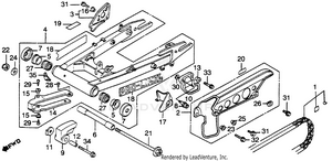 Swingarm + Chain Case Schematic