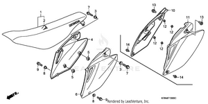 Seat + Side Cover Schematic