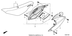 Seat + Side Cover Schematic
