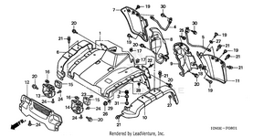 Front Fender (trx450fm) Schematic