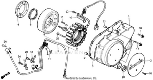 Left Crankcase Cover Schematic