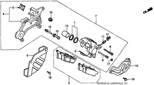 Rear Brake Caliper Schematic