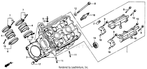 Left Cylinder Head Schematic