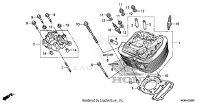 Front Cylinder Head Schematic