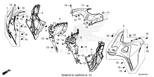 Middle Cowl              (crf1100a4/d4) Schematic
