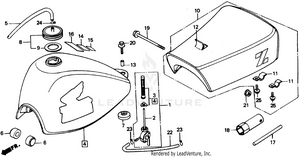 Fuel Tank + Seat 86-87 Schematic