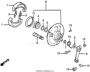 Front Brake Panel Schematic
