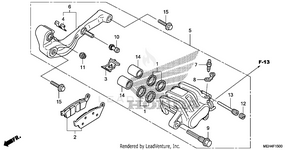 Rear Brake Caliper Schematic