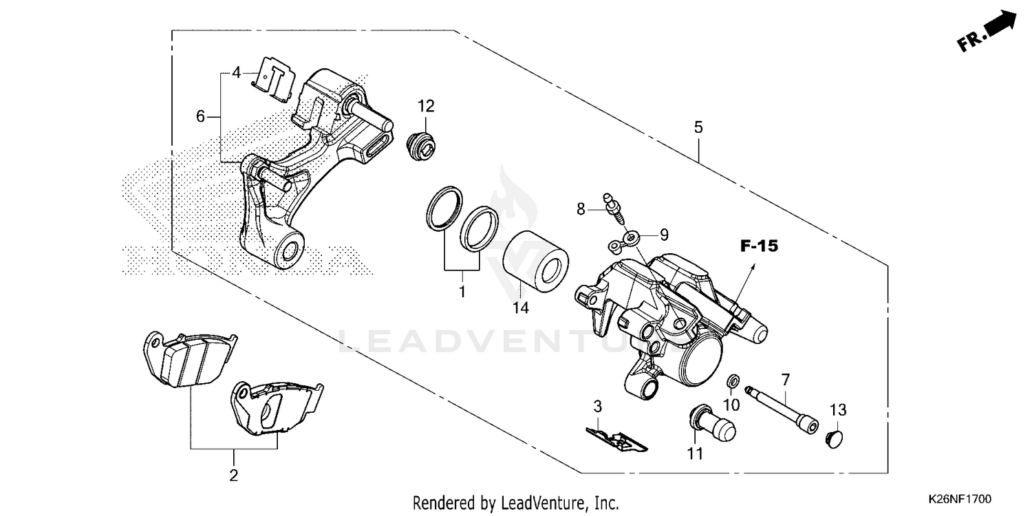 REAR BRAKE CALIPER